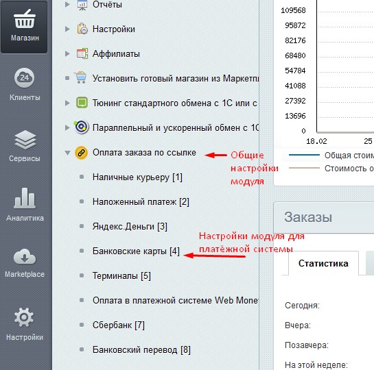 Меню модуля Меню модуля